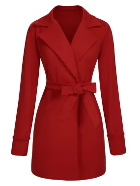 1960s Lapel Belted Winter Coat