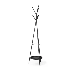 70522 Everett-Matte Black Coat Rack