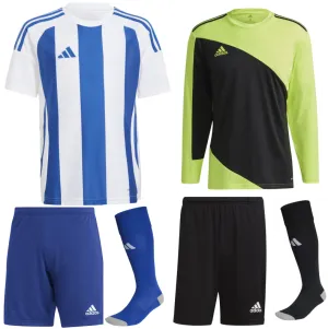 ADIDAS STRIPED 24 KIT BUNDLE WHITE BLUE