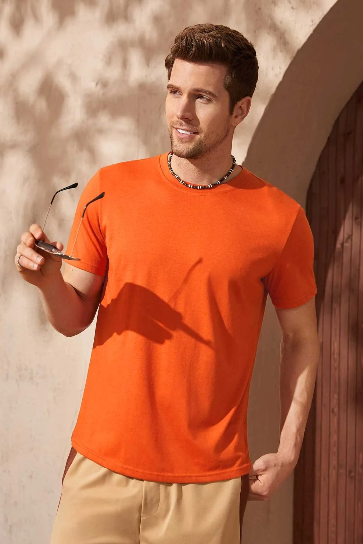 AF Men's Solid Design Crew Neck Tee Shirt..