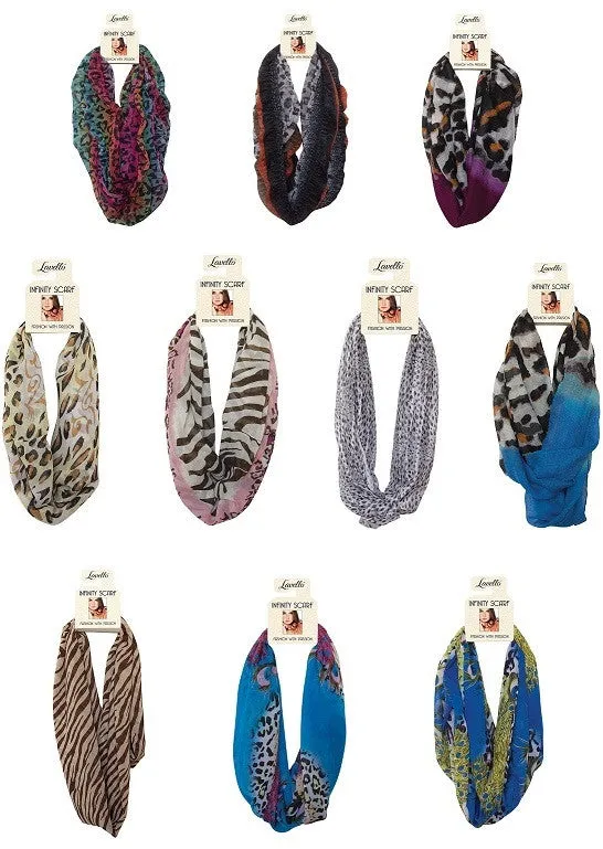 animal print infintiy scarf Case of 36