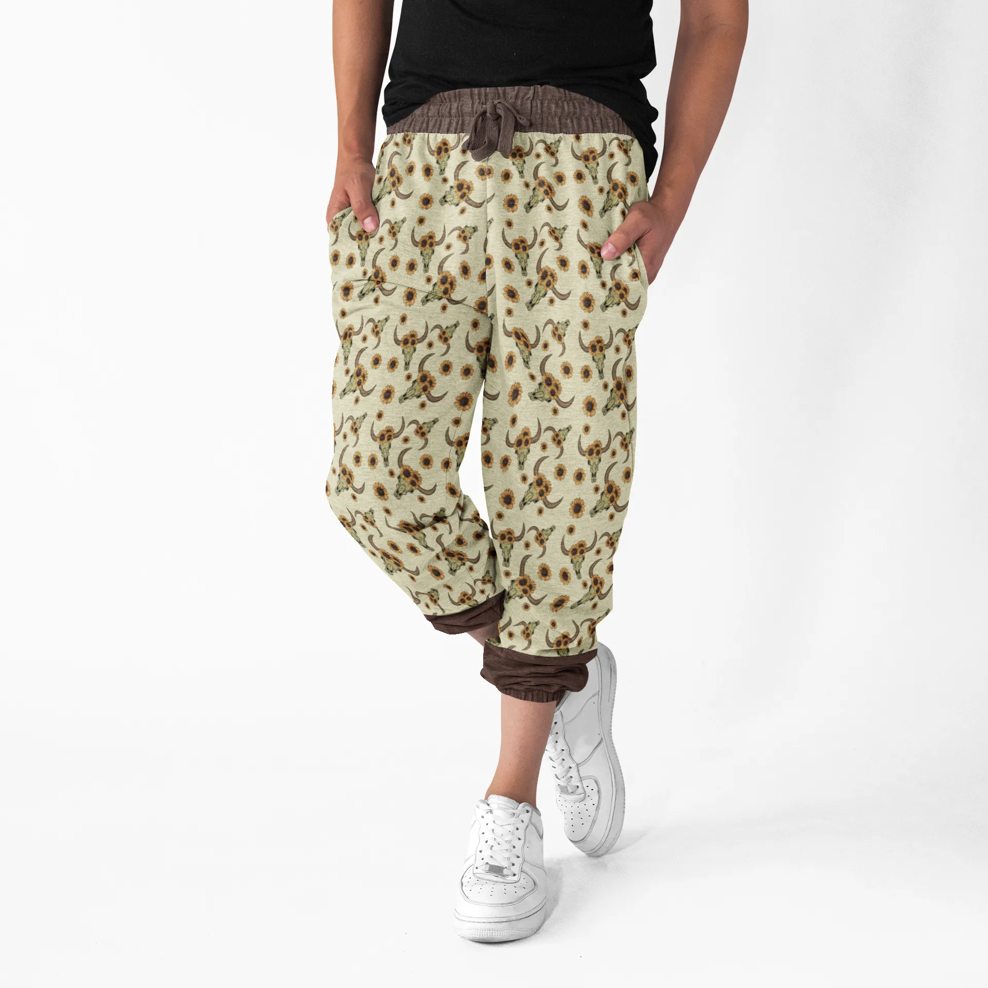 Athleisure | Fleece lined Loungewear | Unisex Sweatpants | Joggers/Track pants | Skull and Sunflower