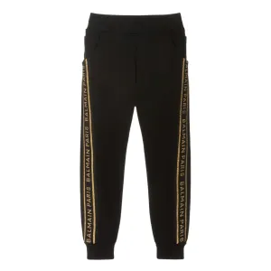 Balmain Black and Gold Sweatpants