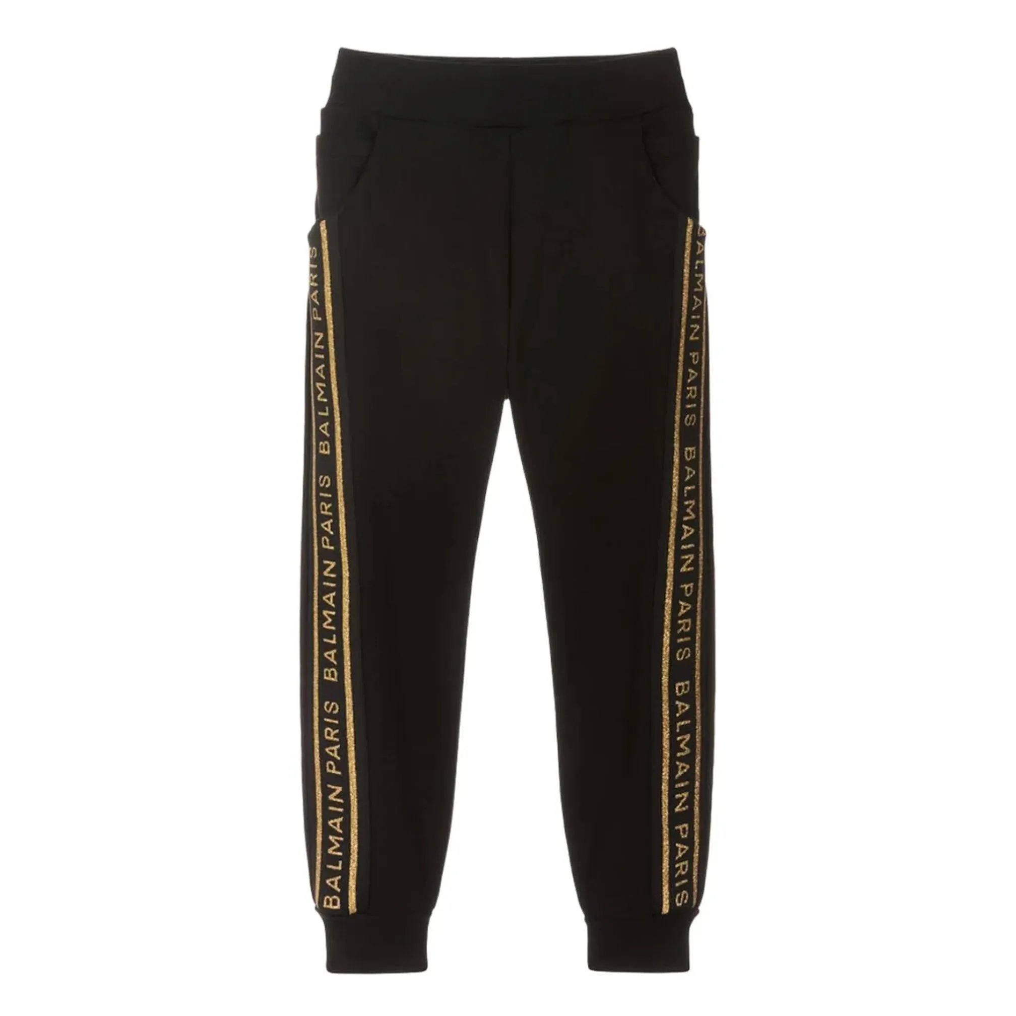 Balmain Black and Gold Sweatpants