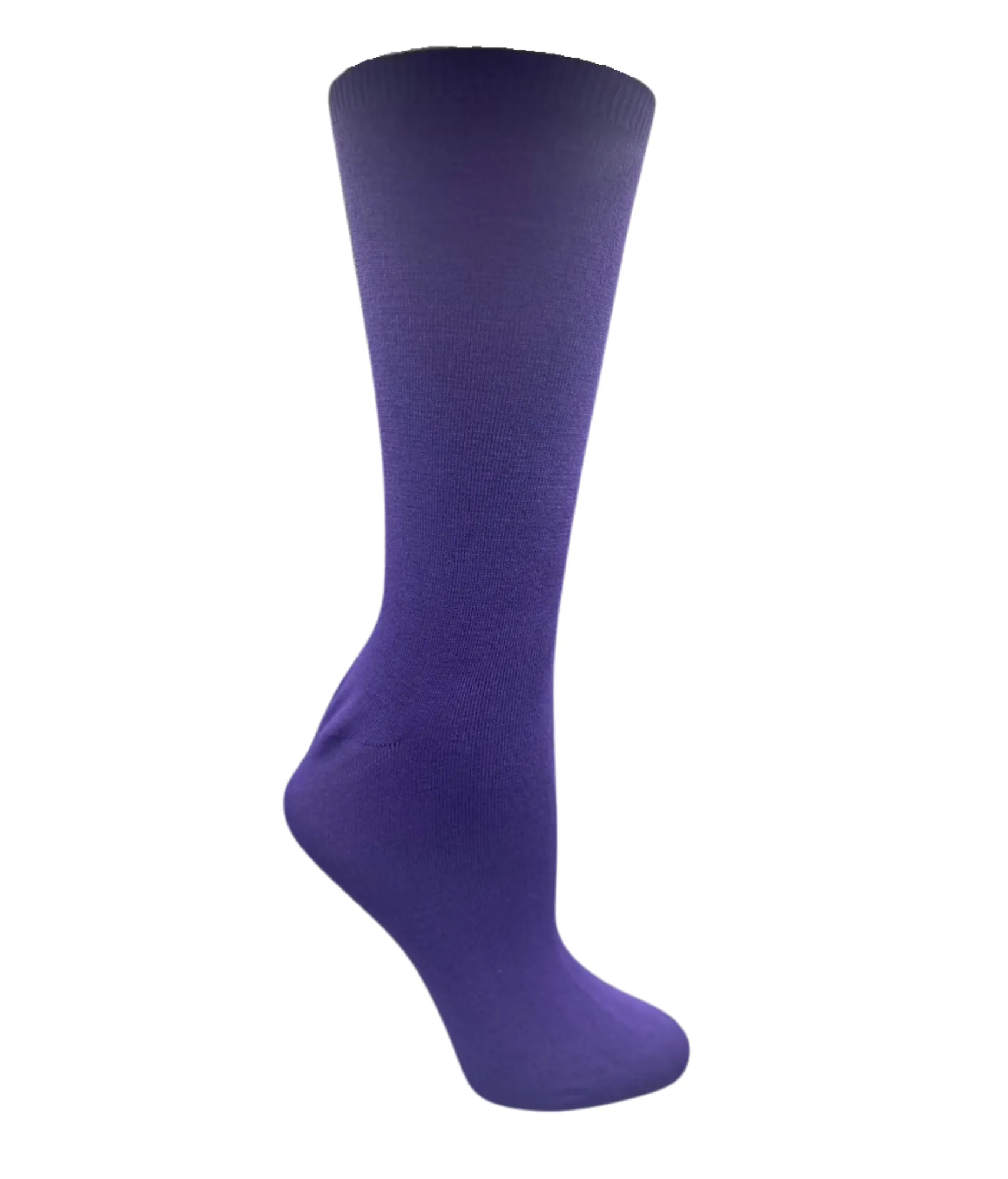 Bamboo Loose Top Socks - Purple