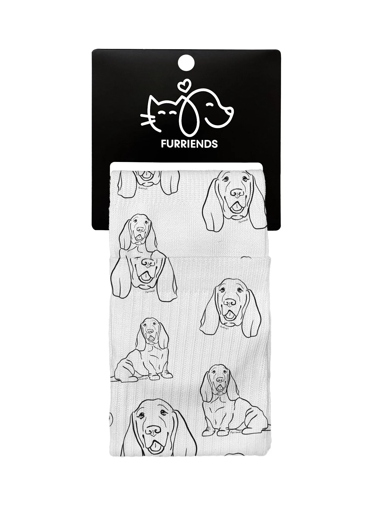 Basset Hound Crew Socks