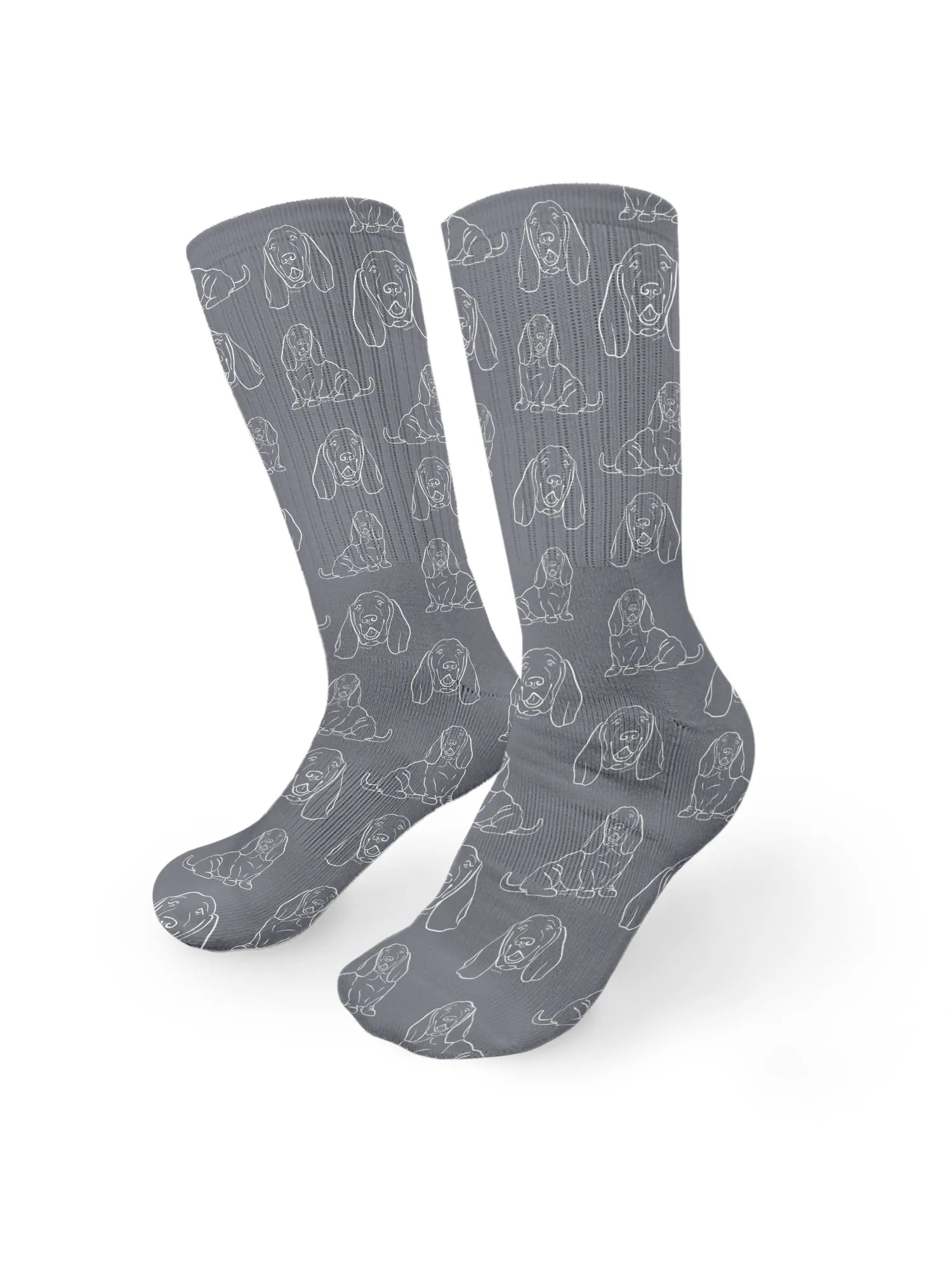 Basset Hound Crew Socks