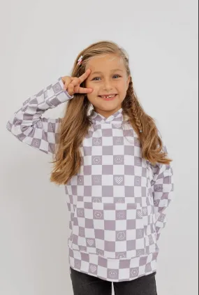 Bird & Bean® - Kids Pullover Bamboo Sweatshirt - Check It Out - Lavender