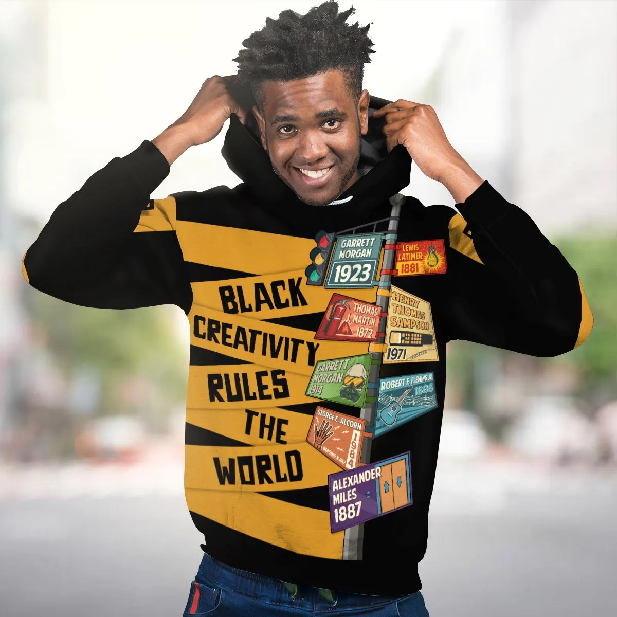 Black Creativity Rules The World All-over Hoodie