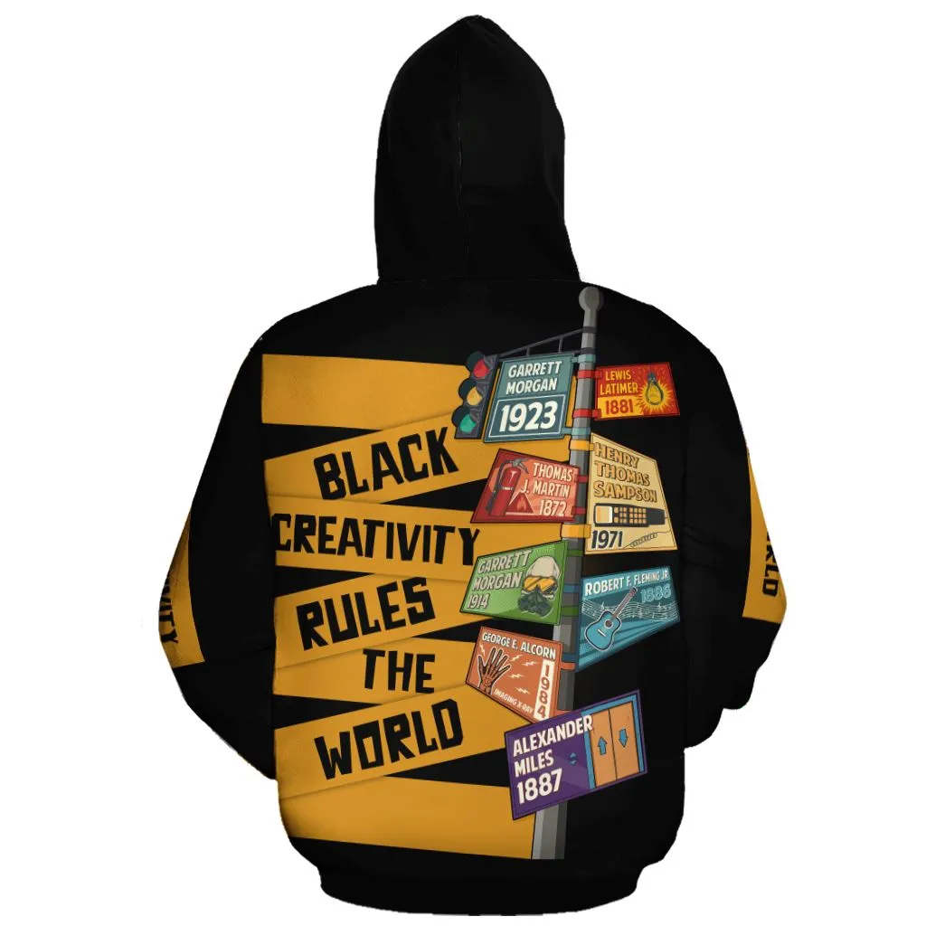 Black Creativity Rules The World All-over Hoodie