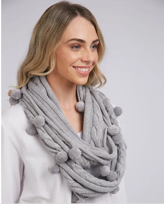 Bobble Loop Scarf - Grey Marle - Elm Lifestyle