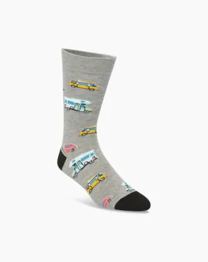 Campervan Men's Bamboo Crew Socks