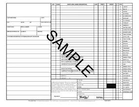 Car Repair Order Form