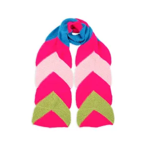 Caron Chevron Bands Knit Scarf