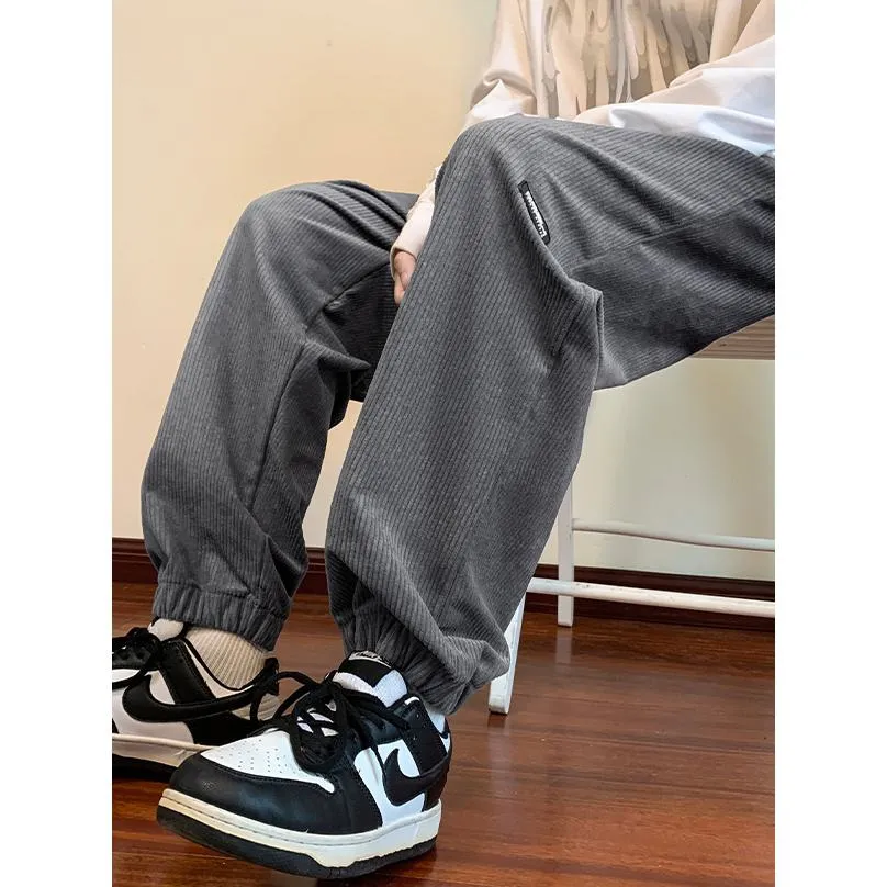 Casual Tapered Loose Fit Knitted Street Style Sweatpant