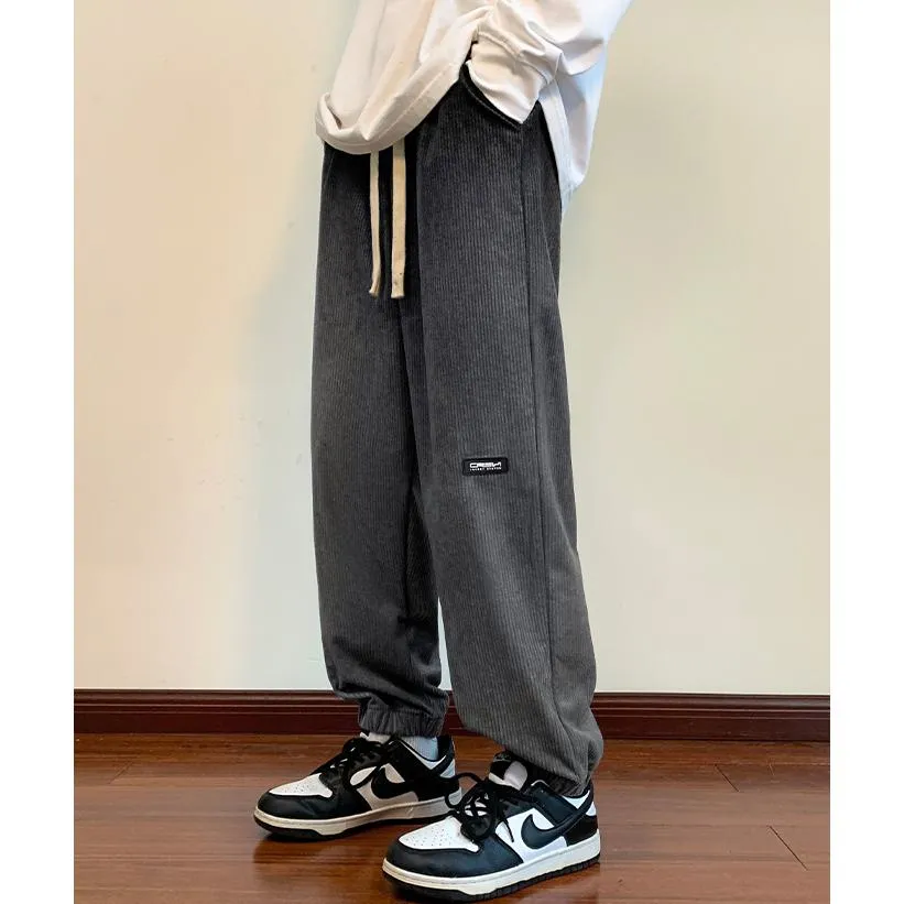 Casual Tapered Loose Fit Knitted Street Style Sweatpant