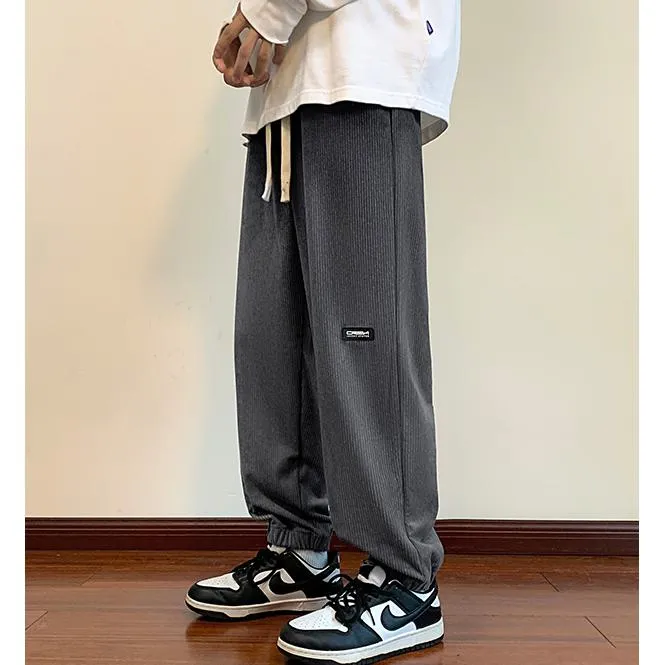 Casual Tapered Loose Fit Knitted Street Style Sweatpant