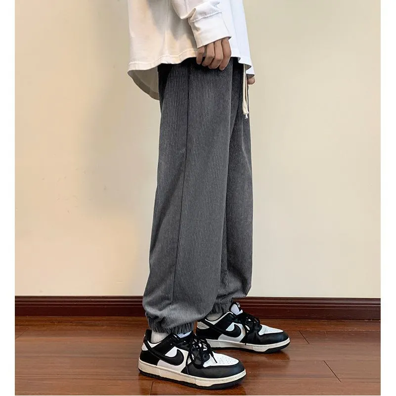 Casual Tapered Loose Fit Knitted Street Style Sweatpant