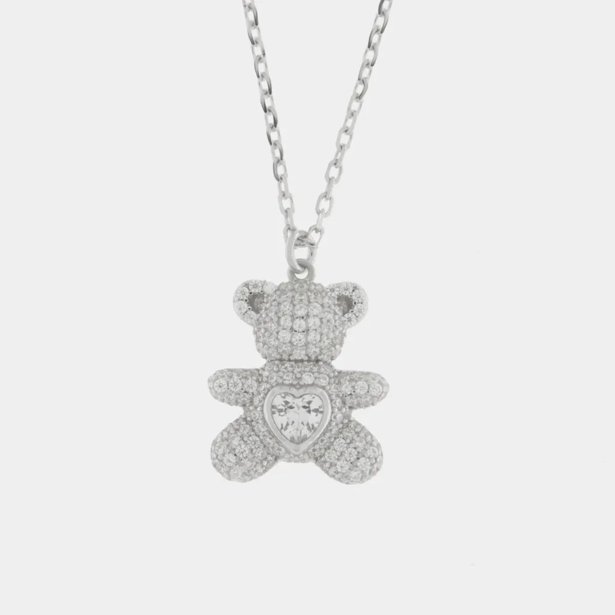 Collana in Argento con pendente a forma di teddy | Rohome