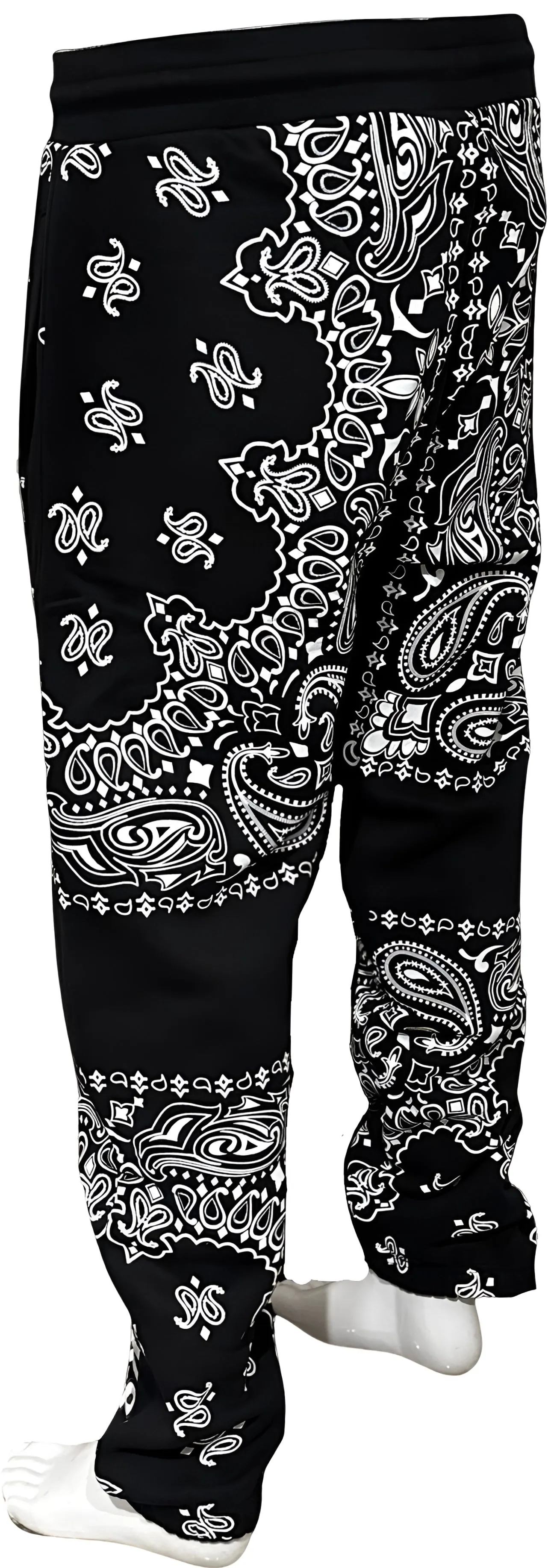 ^CROOKS & CASTLES^ (BLACK) *PAISLEY* JOGGER SWEATPANTS FOR MEN