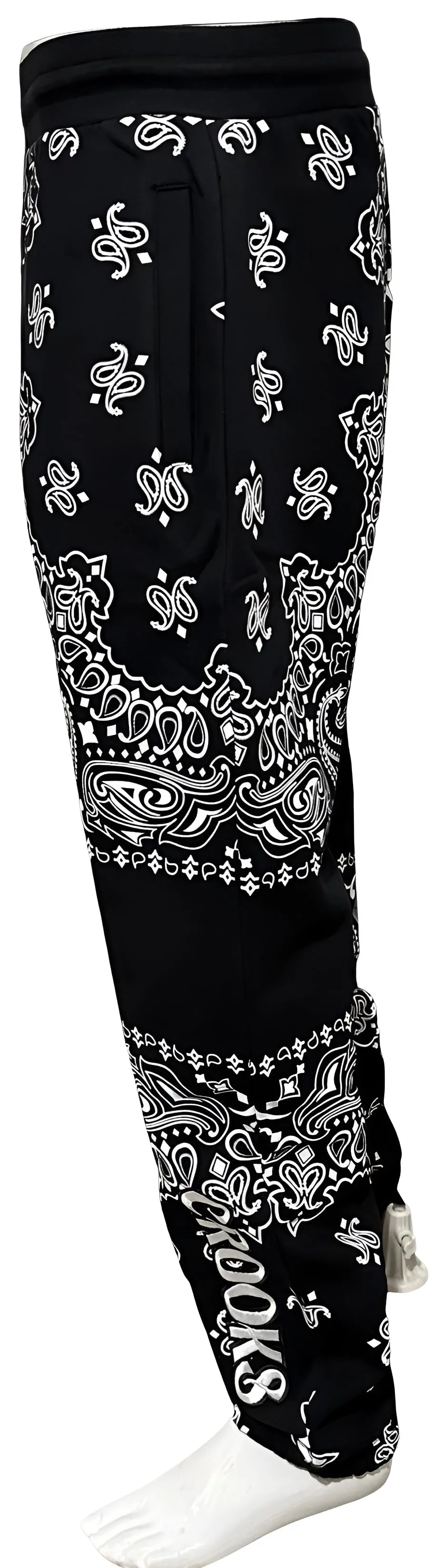 ^CROOKS & CASTLES^ (BLACK) *PAISLEY* JOGGER SWEATPANTS FOR MEN