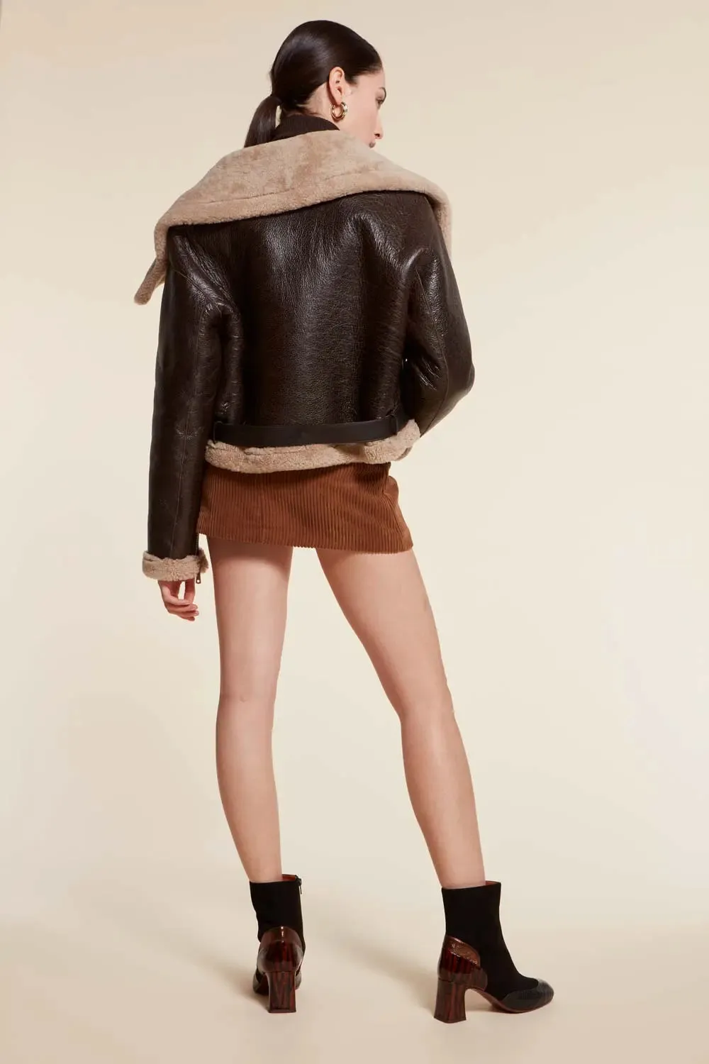 Cropped shearling Jacket