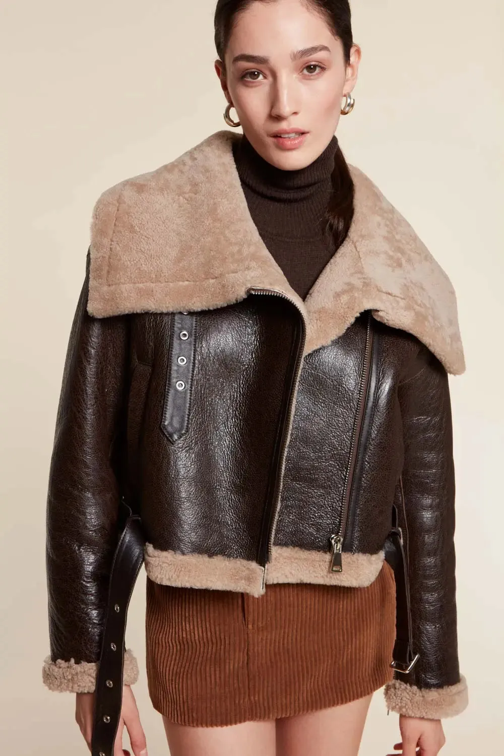 Cropped shearling Jacket