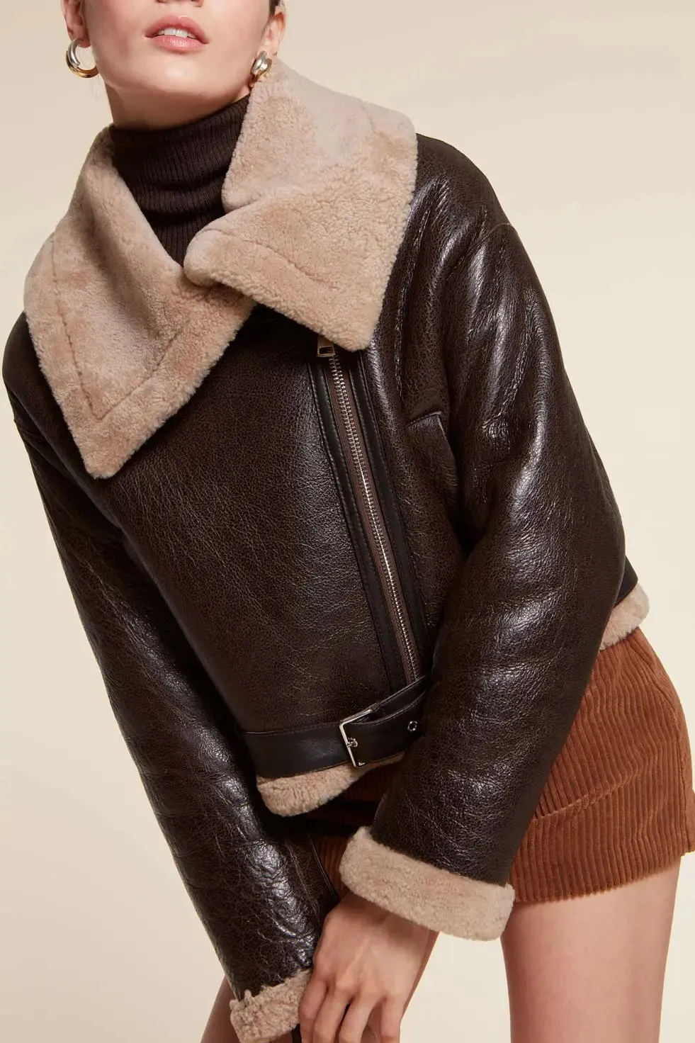 Cropped shearling Jacket