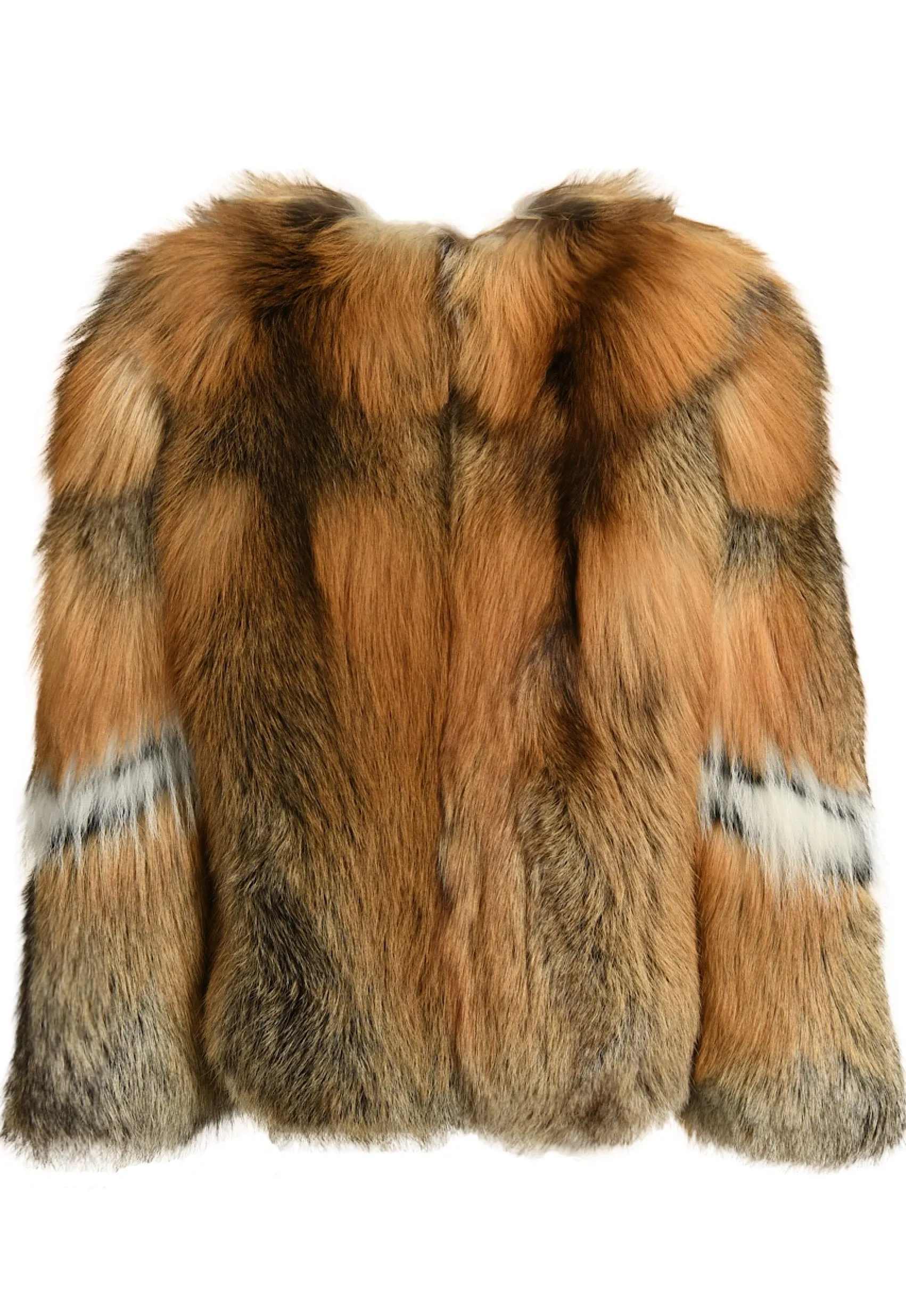 DALINA Plush Red Fox Fur Coat