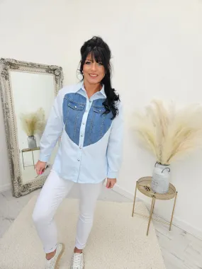 Demi Denim Heart Blouse