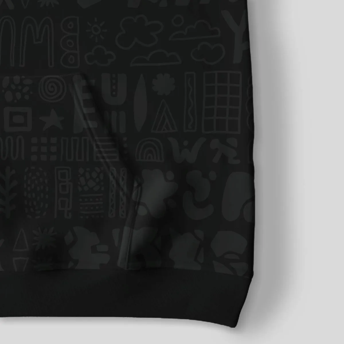 Doodle African Elements All-over Hoodie