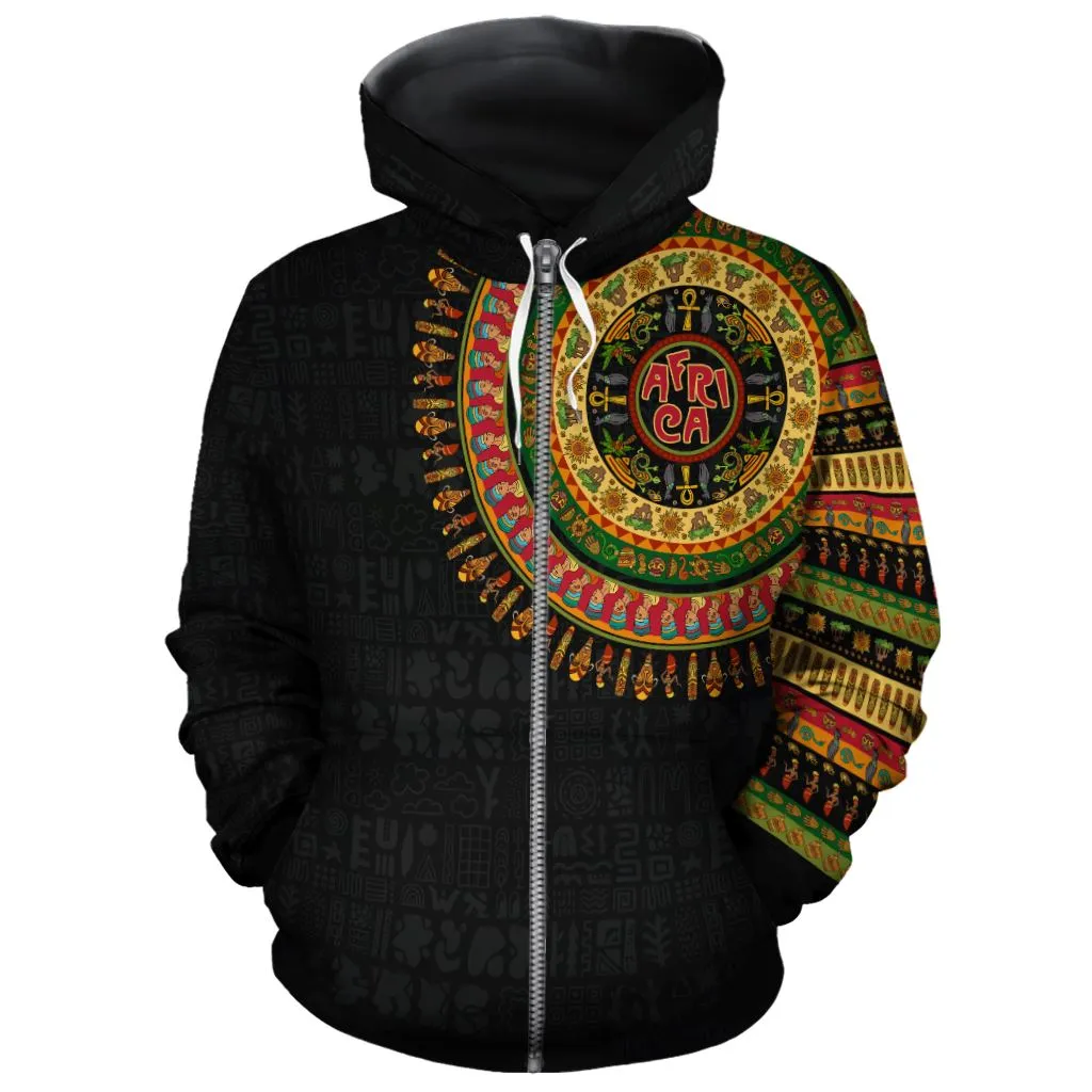 Doodle African Elements All-over Hoodie