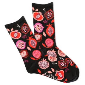 Exotic Fruit (Black) Women's Crew Socks