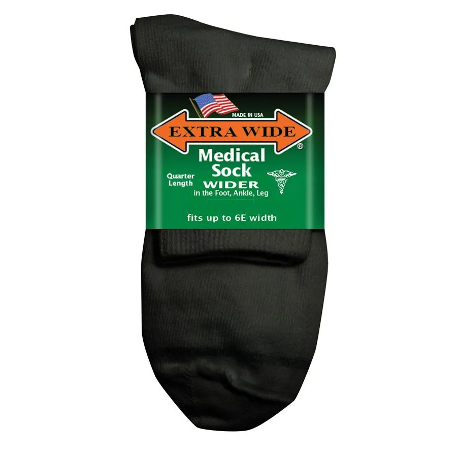 Extra Wide Medical Sock - Quarter Length