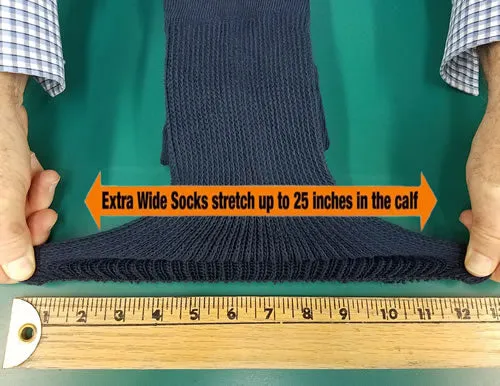 Extra Wide Medical Sock - Quarter Length