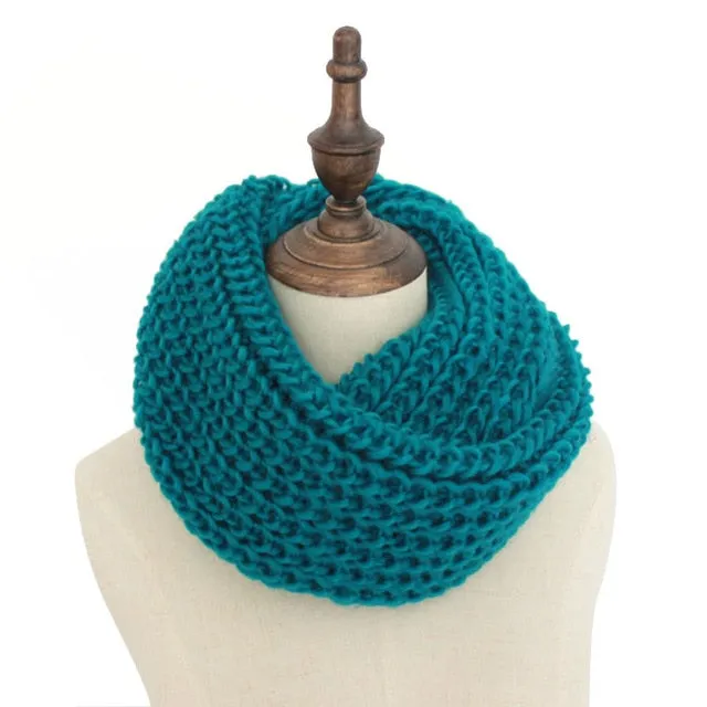 Fashion Collar Knitted Winter Scarf #FS-1