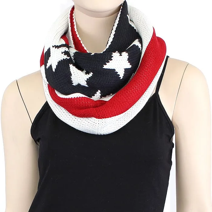 FN20103 American Flag Infinity Scarf