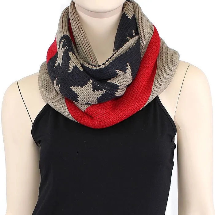 FN20103 American Flag Infinity Scarf