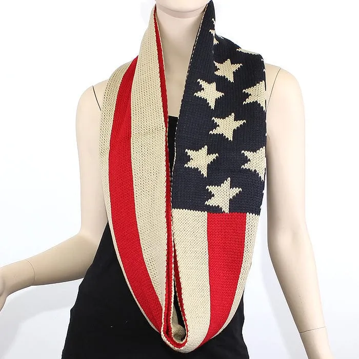 FN20103 American Flag Infinity Scarf