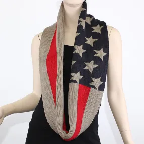 FN20103 American Flag Infinity Scarf