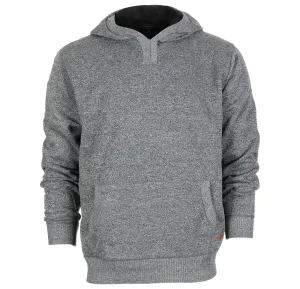 Gioberti Men's Melange Charcoal Knitted Pullover Hoodie Sweater with Soft Velvet Underlining