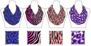 girls animal print infinti lite weight scarf Case of 60