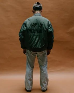 GOD IS EVERYWHERE F/W '24 FLIGHT JACKET (SAGE GREEN)