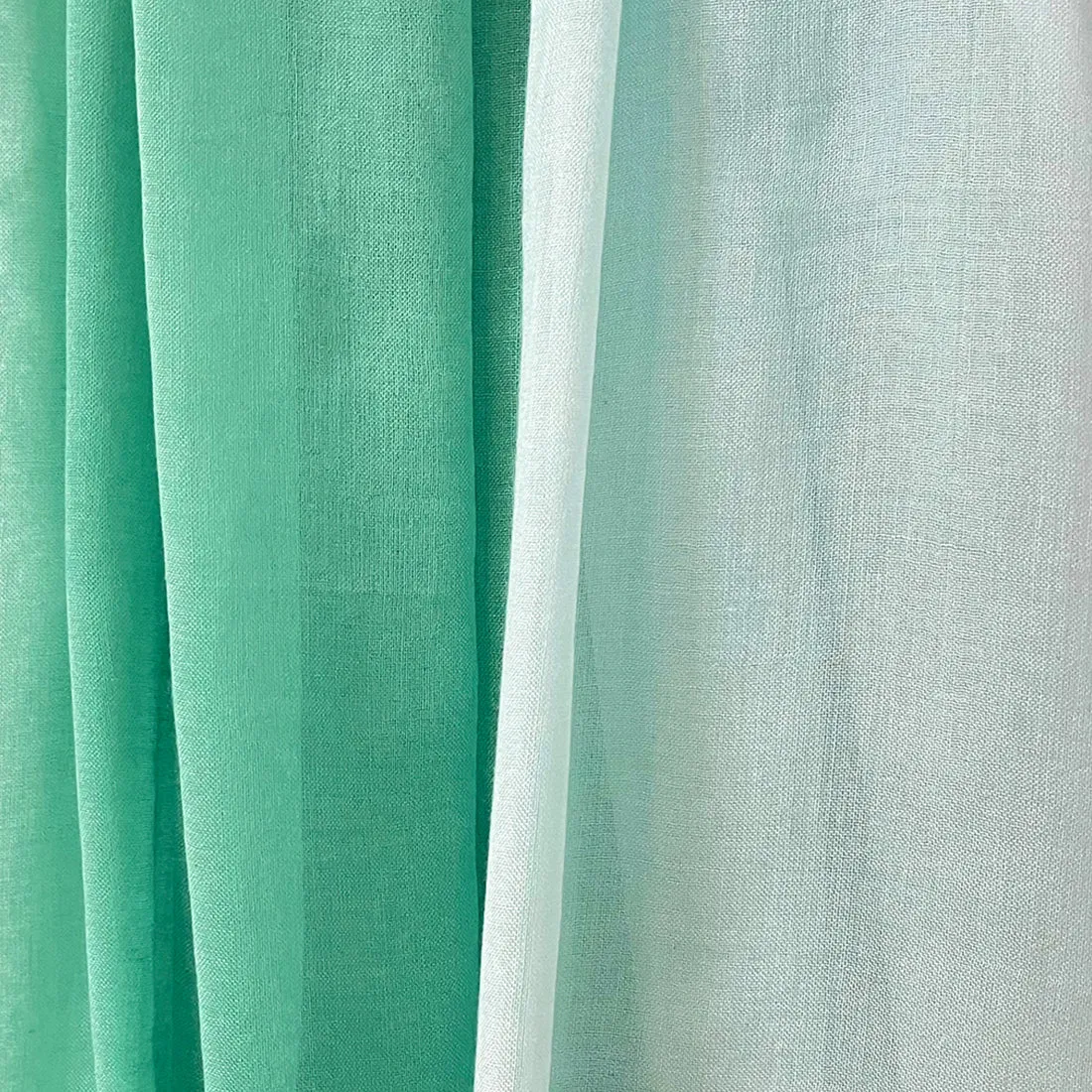 Green Ombre Double Shaded Viscose Scarf with Corner Tassels