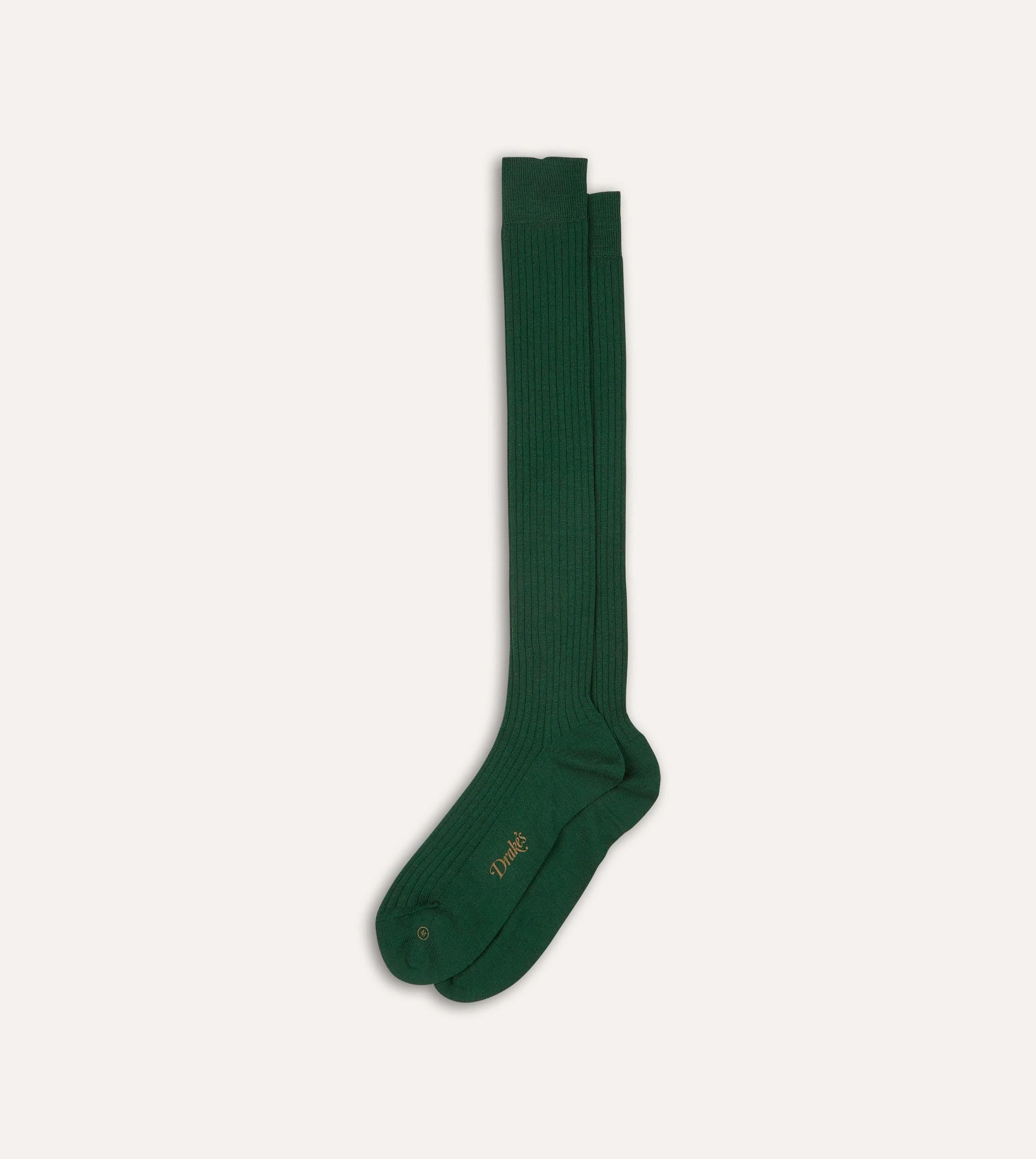 Green Wool Over-the-Calf Socks