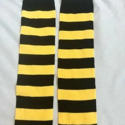 Harajuku Outfits Stylish Striped Thigh High Socks for Halloween