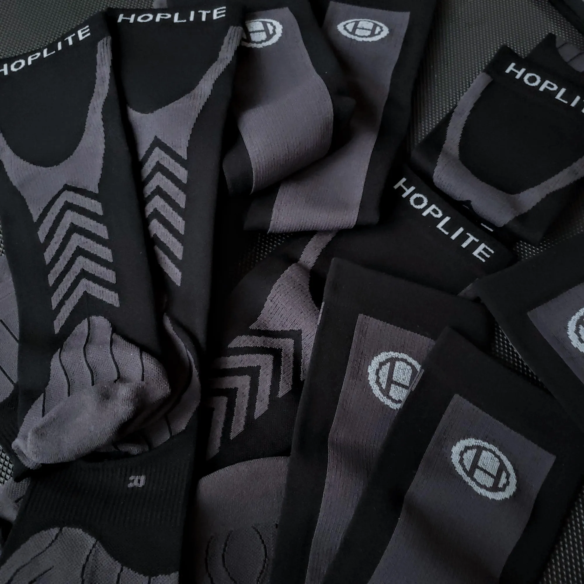 Hoplite Compression Socks: Support and Protection for Lifting, Running & OCR - Stealth Color