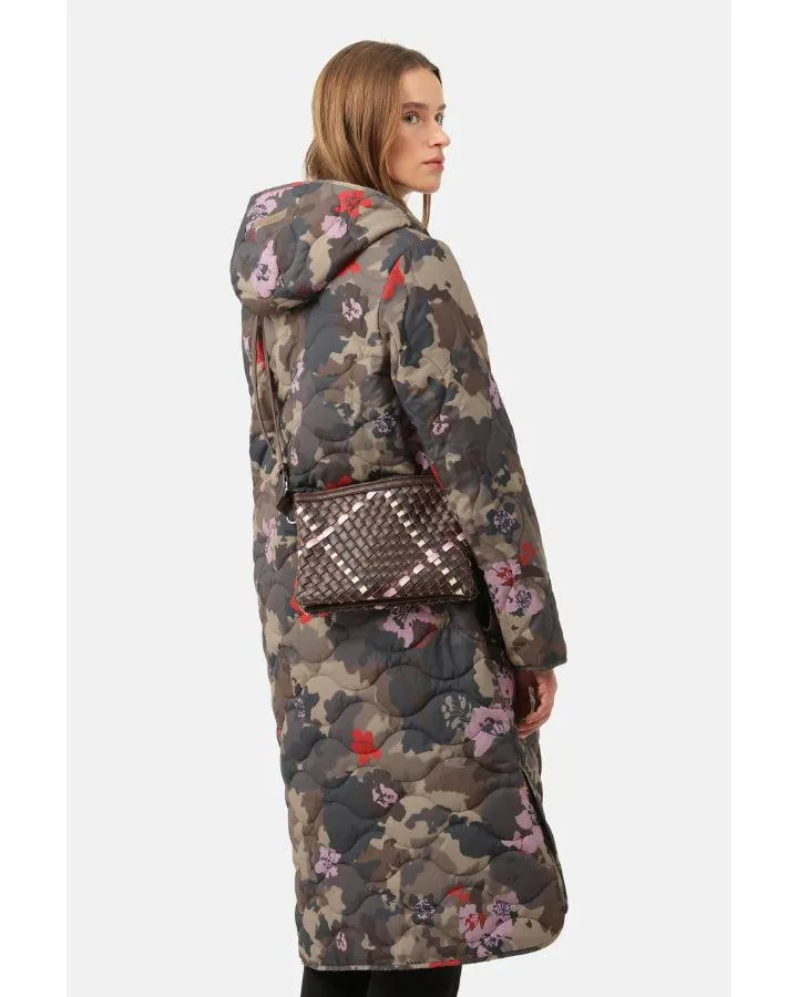 Ilse Jacobsen Long Quilted Hooded Print Coat