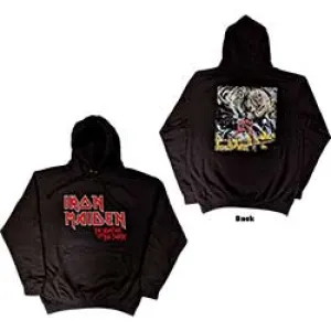 Iron Maiden Unisex Pullover Hoodie: Number Of The Beast Vintage Logo Faded Edge Album (Back Print)