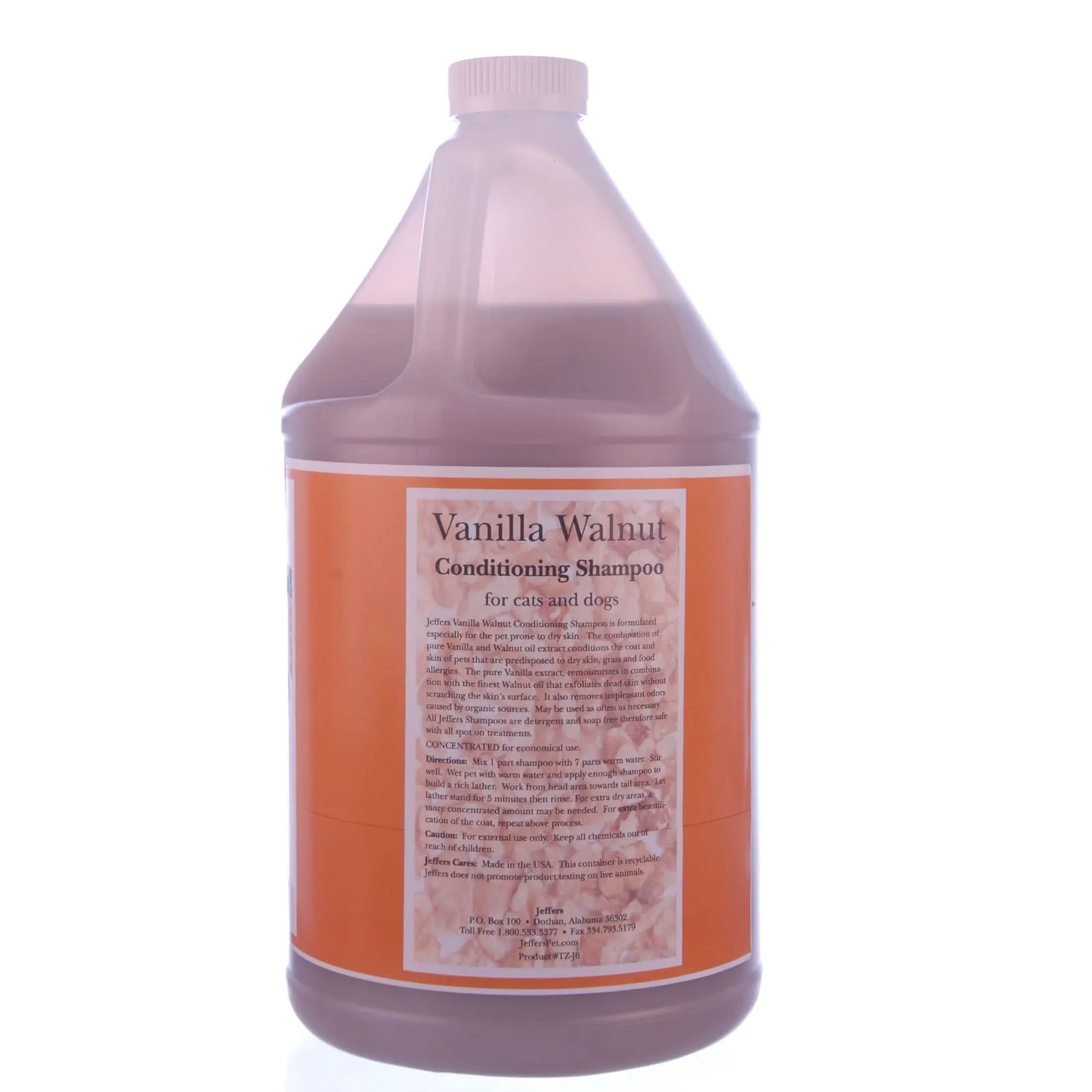 Jeffers Vanilla Walnut Conditioning Pet Shampoo